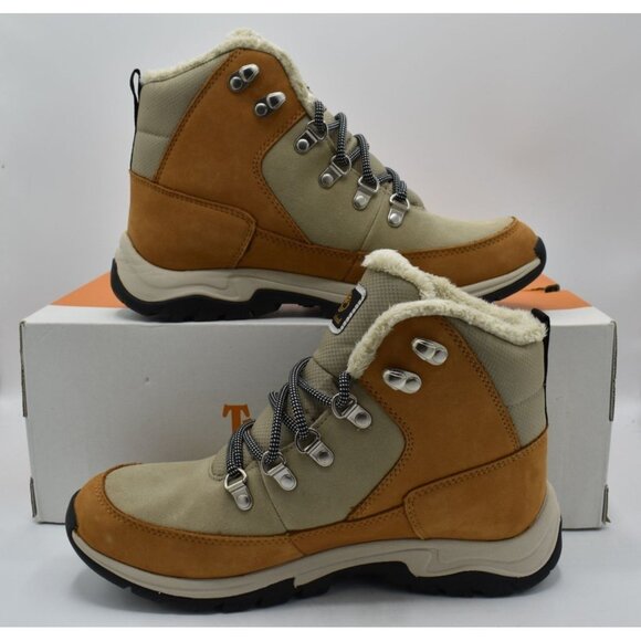 Timberland Women 9 Mt. Maddsen Mid Wheat Nubuck Waterproof Lined Hiking Boots - Picture 11 of 13